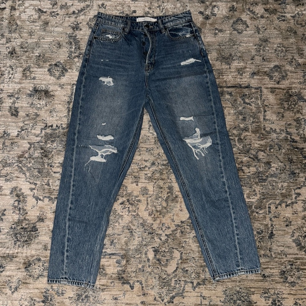hidden denim jeans distressed